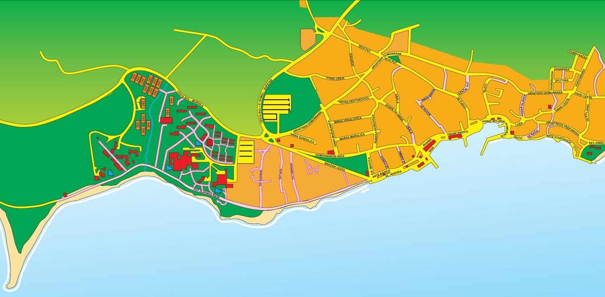 zemljevid brac hrvaška