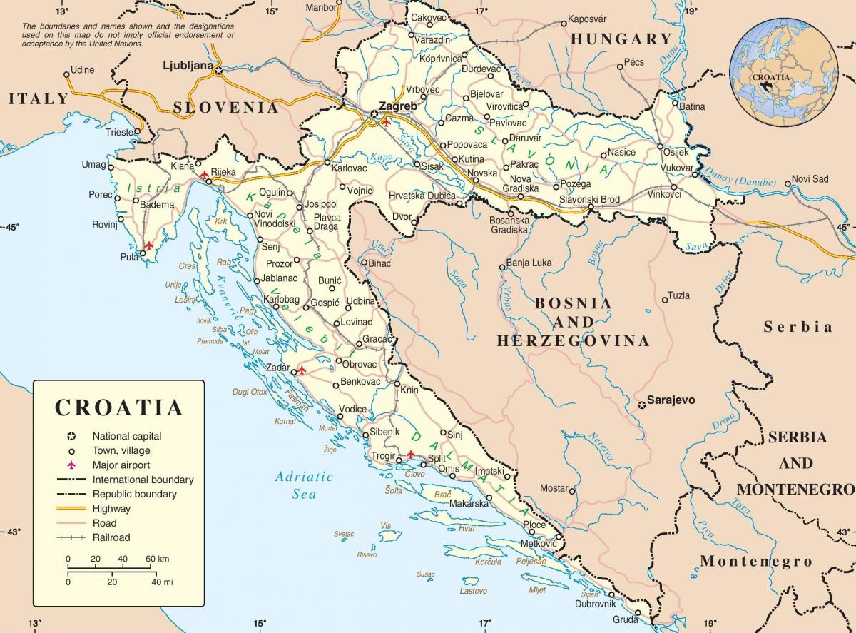vožnje zemljevid hrvaška