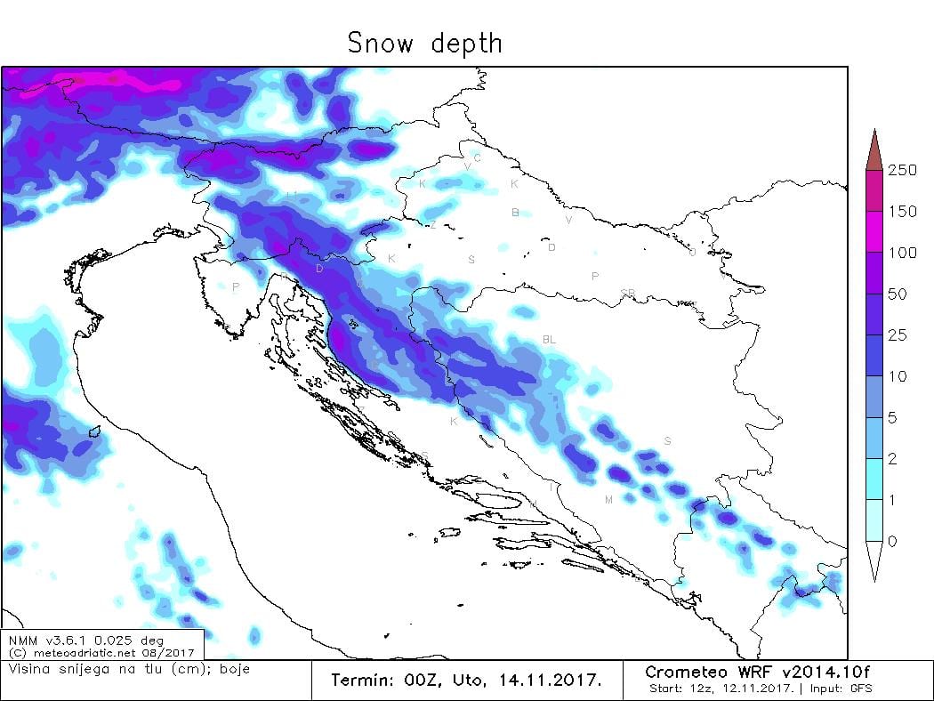 zemljevid hrvaška radar