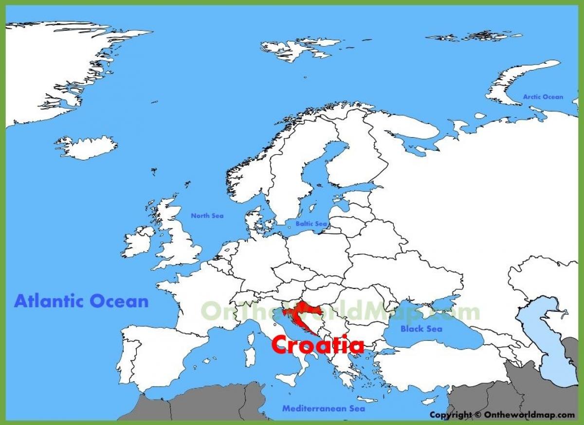 hrvaška lokacijo na zemljevidu sveta