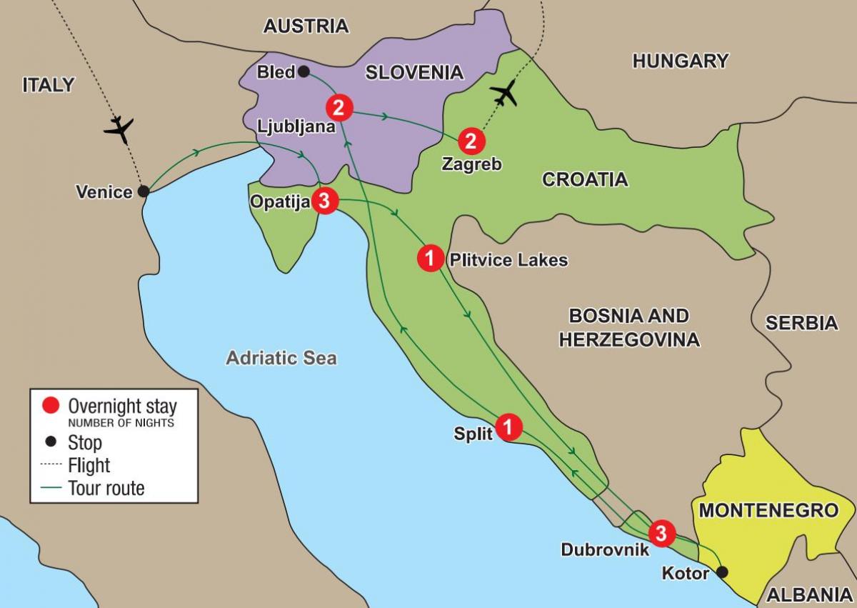 zemljevid hrvaška opatija