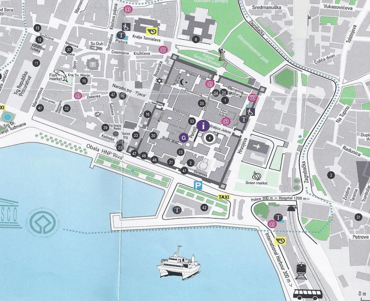 ulici zemljevid split hrvaška