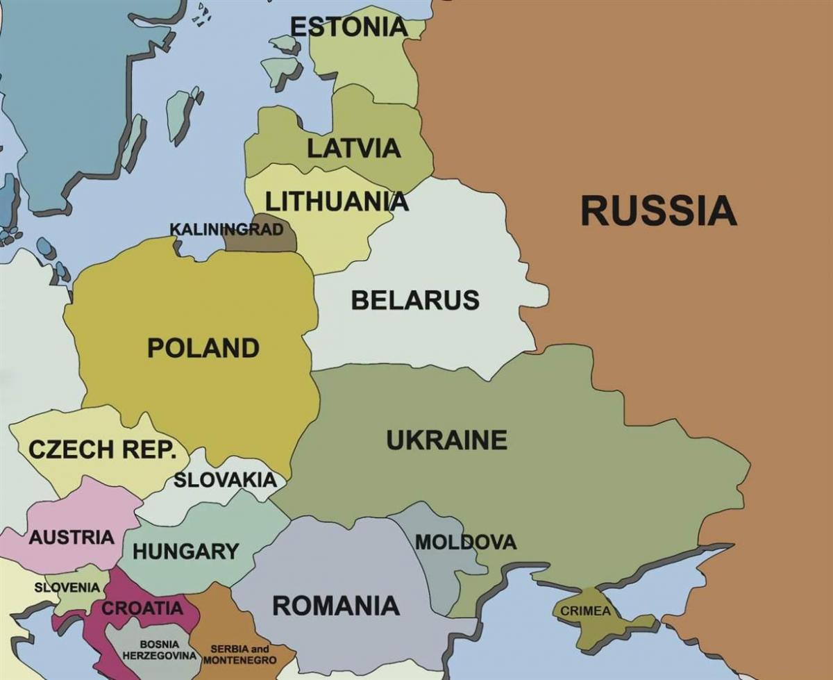 zemljevid hrvaške in sosednjih držav