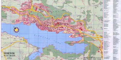 Zemljevid šibenik hrvaška