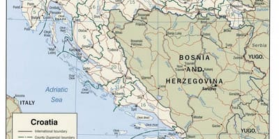 Hrvaške marine zemljevid
