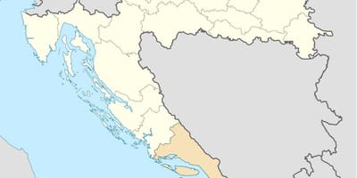 Zemljevid dalmacije hrvaške 