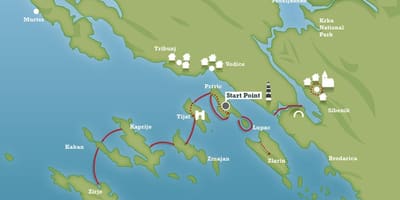 Jadranski obali hrvaške zemljevid