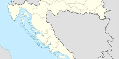 Zemljevid hrvaška brez povezave