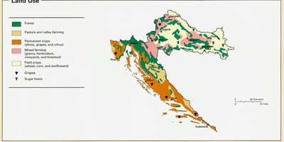 Zemljevid hrvaška podnebje