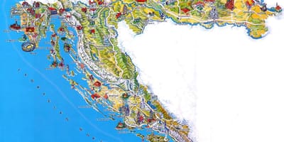 Hrvaška mesta za obisk zemljevid