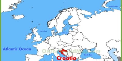 Hrvaška lokacijo na zemljevidu sveta