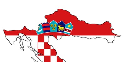 Zemljevid hrvaška zastava