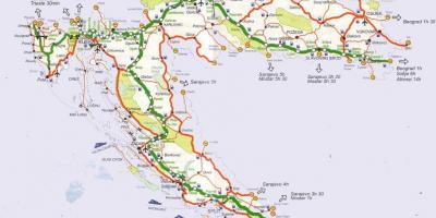 Podrobna cestna zemljevid hrvaška
