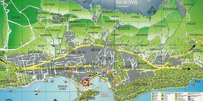 Zemljevid makarske na hrvaškem