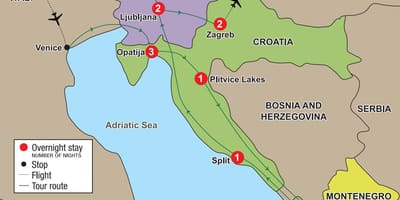 Zemljevid hrvaška opatija