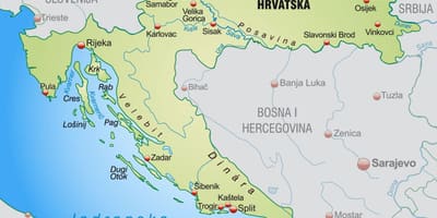 Severni zemljevid hrvaška