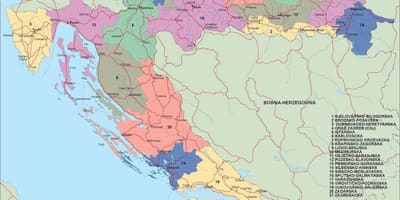 Zemljevid hrvaška zemljevid vektor