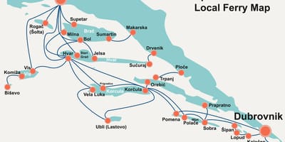 Zemljevid hrvaške obale